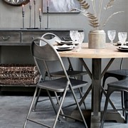 DREWNIANY STÓŁ OKRAGŁY French Chic Antique